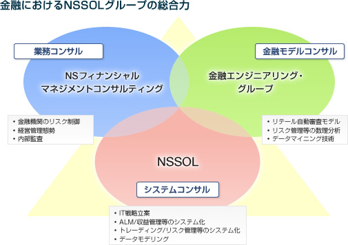 金融におけるNSSOLグループの総合力の図