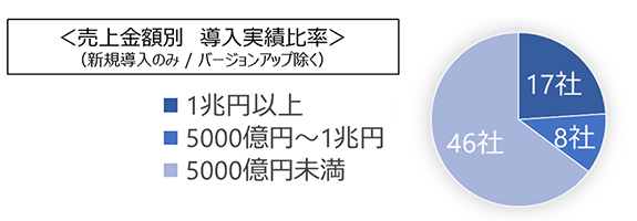 売上金額別導入実績比率