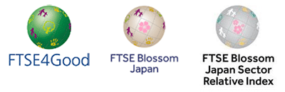「FTSE4Good Index Series」「FTSE Blossom Japan Index」「FTSE Blossom Japan Sector Relative Index」の構成銘柄に選定